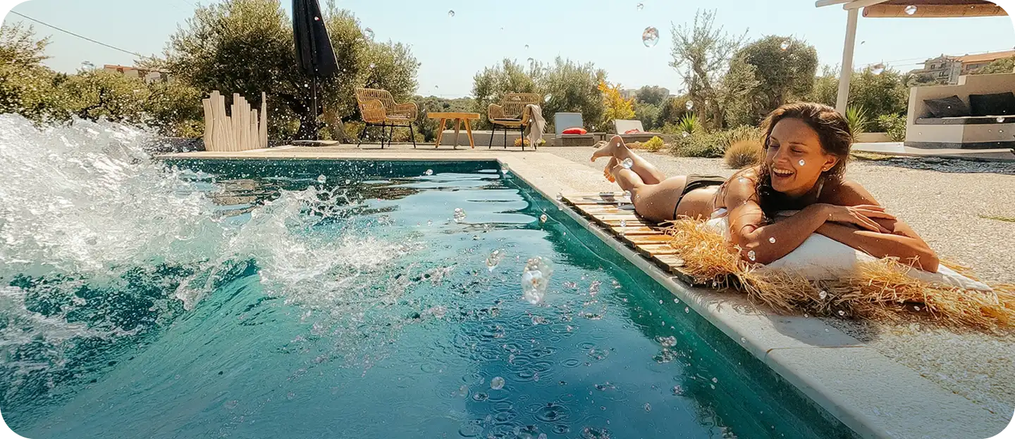 Fiber Granita™ Pool in Bali Green color