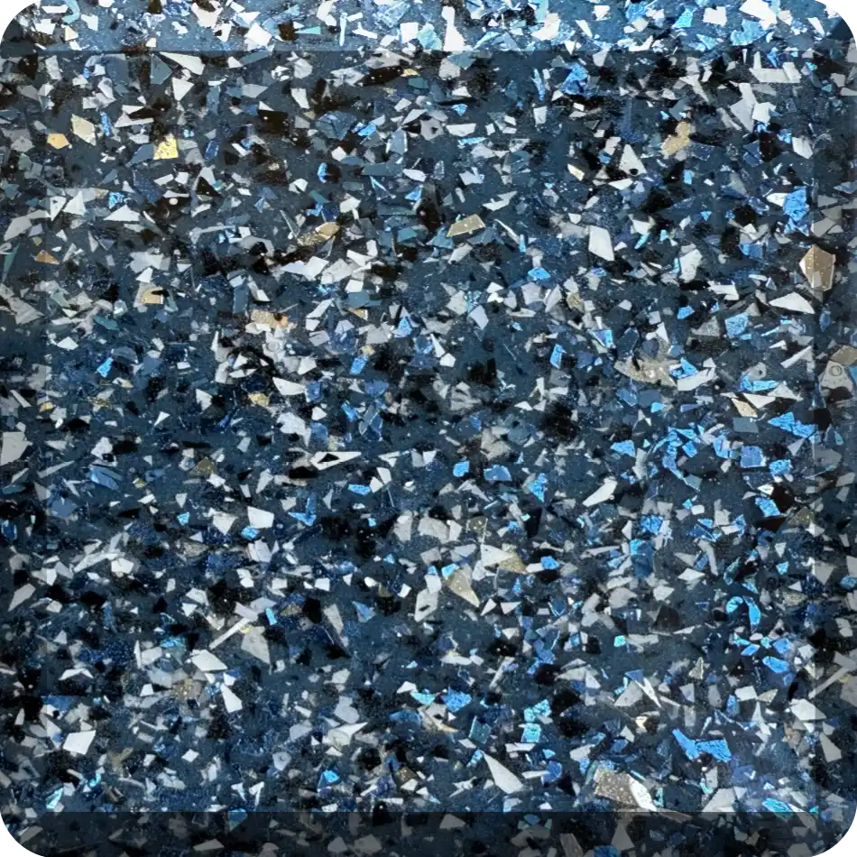 Granita color sample Deep Blue Platinum