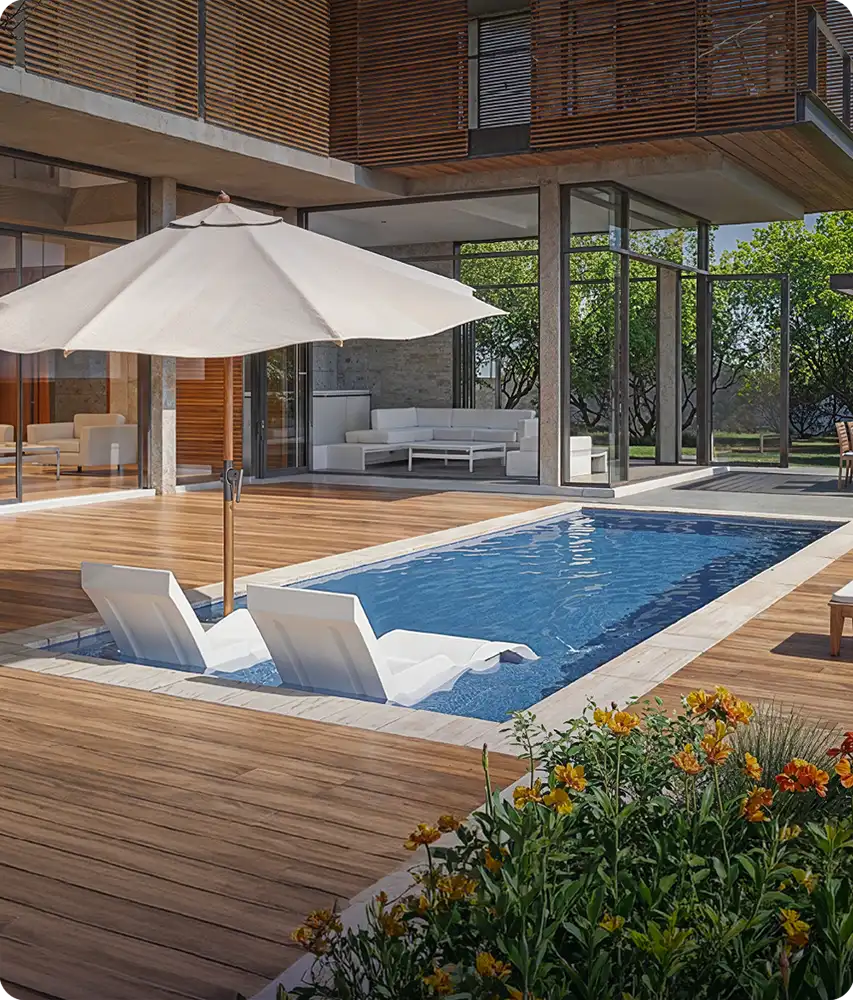 Edge Fiberglass Swimming Pool Fiber