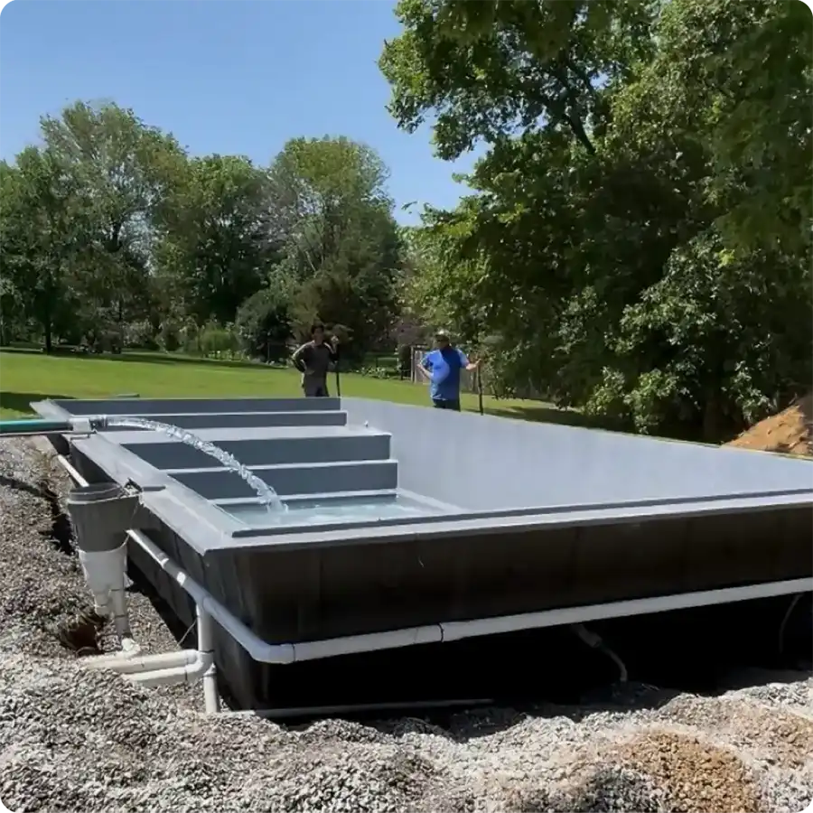 Pool Plumbing Installation for a Granita™ Fiber pool