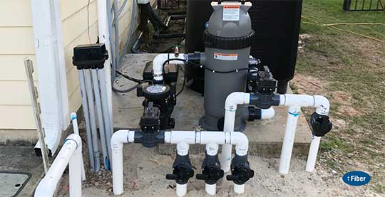 Filtration system and eletrical installation
