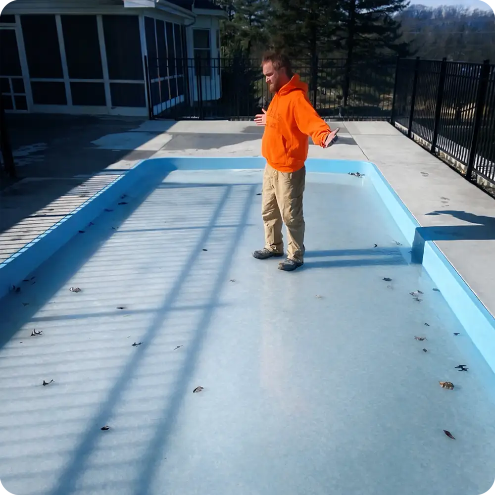 Fiber pool installed in Missouri — extreme cold