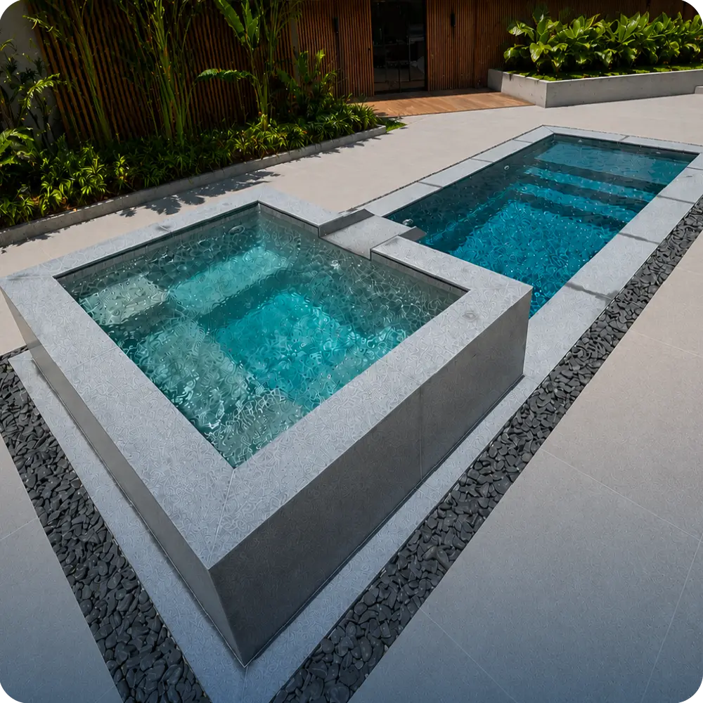 Lamination application on a Granita™ Fiber pool